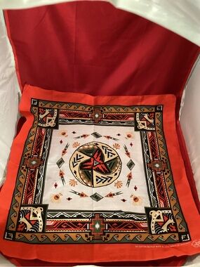 Vintage Wamcraft American Indian Western Thunderbird Bandana
